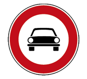 TRANSITO VIETATO A TUTTI GLI AUTOVEICOLI