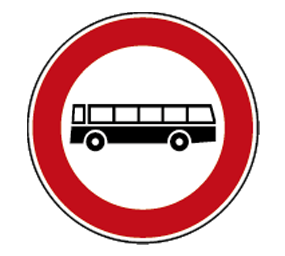TRANSITO VIETATO AGLI AUTOBUS