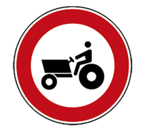 TRANSITO VIETATO ALLE MACCHINE AGRICOLE