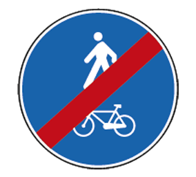 FINE PERCORSO PEDONALE E CICLABILE