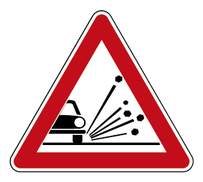 MATERIALE INSTABILE SULLA STRADA