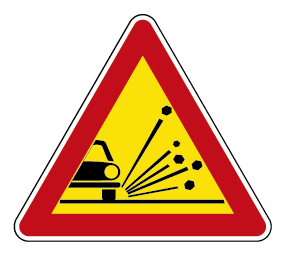 MATERIALE INSTABILE SULLA STRADA